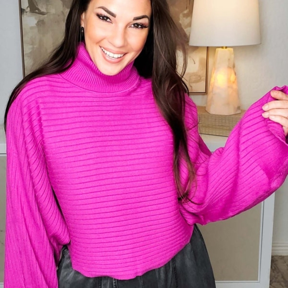 Jade By Jane Vibe With Me Turtleneck Sweater, NWT